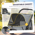 Load image into Gallery viewer, Dog Stroller, 3 Wheels Pet Stroller with Dual Entry, Easy One-Click Quick Fold, Mesh Windows, Washable Cushion, Pet Travel Buggy for Small and Medium Dogs and Cats, Grey