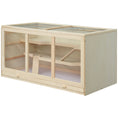 Load image into Gallery viewer, Wooden Hamster Cage, Small Animals Hutch with Tray, Openable Top, Exercise Run, Natural