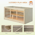 Load image into Gallery viewer, Wooden Hamster Cage, Small Animals Hutch with Tray, Openable Top, Exercise Run, Natural