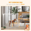 Load image into Gallery viewer, 2 in 1 Multifunctional Dog Pen, Safety Pet Gate, 6 Panels Dog Playpen with Double-Locking Door, Foldable Dog Barrier for Medium Dogs, 90Hcm - White