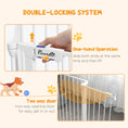 Load image into Gallery viewer, 2 in 1 Multifunctional Dog Pen, Safety Pet Gate, 6 Panels Dog Playpen with Double-Locking Door, Foldable Dog Barrier for Medium Dogs, 90Hcm - White