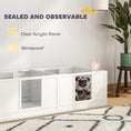 Load image into Gallery viewer, PawHut Whelping Box for Dogs with Waterproof Whelping Pad, Dog Whelping Pen with Clear Panels, Adjustable Entrance, Double Room, Non-slip Foot Pads, for Small Dogs, 65" L x 31.5" W x 19" H
