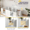 Load image into Gallery viewer, PawHut Whelping Box for Dogs with Waterproof Whelping Pad, Dog Whelping Pen with Clear Panels, Adjustable Entrance, Double Room, Non-slip Foot Pads, for Small Dogs, 65" L x 31.5" W x 19" H