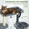 Load image into Gallery viewer, 79 Inch Cat Tree, Extra Tall Large Cat Tower with Scratching Posts, 2 Perches, 2 Caves, Large Hammock, Pompoms, Multi-Level Plush Kitty Condo for Multiple Indoor Kittens