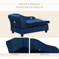 Load image into Gallery viewer, PawHut Luxury Fancy Dog Bed for Small Dogs with Hidden Storage, Small Dog Couch with Soft 2" Foam, Dog Sofa Bed, Cushy Dog Bed, Modern Pet Furniture for Puppies and Little Breeds, Blue