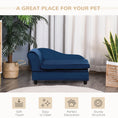 Load image into Gallery viewer, PawHut Luxury Fancy Dog Bed for Small Dogs with Hidden Storage, Small Dog Couch with Soft 2" Foam, Dog Sofa Bed, Cushy Dog Bed, Modern Pet Furniture for Puppies and Little Breeds, Blue