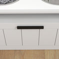 Load image into Gallery viewer, Raised Dog Bowl, Elevated Pet Bowls with Slow Feeder, Two Stainless Steel Bowls, Drawer, for Large & Extra Large Dogs, White