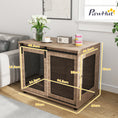 Load image into Gallery viewer, Dog Crate Furniture, Dog Cage End Table with Sliding Door, Pet Kennel for Large Breeds, 98 x 60 x 78cm, Walnut Brown