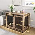 Load image into Gallery viewer, PawHut Dog Crate Furniture, 39" Dog Kennel Furniture End Table with Sliding Barn Door, Dog Cage Table for Large Dogs, Walnut Brown