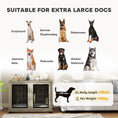 Load image into Gallery viewer, Dog Crate Furniture, Dog Cage with Soft Washable Cushion, Furniture-Style Pet Kennel Indoor House End Side Table for Small Medium Large XL Breeds, 118 x 75 x 82 cm, Grey