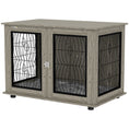 Load image into Gallery viewer, Dog Crate Furniture, Dog Cage with Soft Washable Cushion, Furniture-Style Pet Kennel Indoor House End Side Table for Small Medium Large XL Breeds, 118 x 75 x 82 cm, Grey