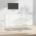 Load image into Gallery viewer, 43L Fish Tank, Glass Aquarium, Small Fish Tank with Protective Base Mat, for Shrimps, Turtles, Transparent, 50 x 30 x 30 cm