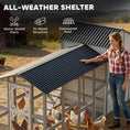 Load image into Gallery viewer, 147" Extra Large Chicken Coop, Wooden Hen House for 8-10 Hens, Outdoor Chicken House Poultry Hutch with Run, Pull-Out Tray, Nesting Box, Ventilated Windows, Ramp for Rabbit Duck, Gray