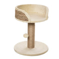 Load image into Gallery viewer, Small Cat Tree with Scratching Post, Perch, Toy Ball, Cat Tower for Indoor Cats - 16" x 16" x 19", Beige