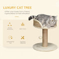 Load image into Gallery viewer, Small Cat Tree with Scratching Post, Perch, Toy Ball, Cat Tower for Indoor Cats - 16" x 16" x 19", Beige