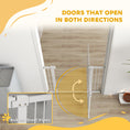 Load image into Gallery viewer, Dog Gate, 30" Extra Tall Pet Gate with Cat Door, Includes 2.8" and 5.5" Extension Kits, Pressure Mounted Stair Gate for Doorways, Hallways, Stairways, 30"-41" Width
