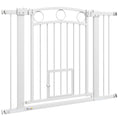 Load image into Gallery viewer, Dog Gate, 30" Extra Tall Pet Gate with Cat Door, Includes 2.8" and 5.5" Extension Kits, Pressure Mounted Stair Gate for Doorways, Hallways, Stairways, 30"-41" Width