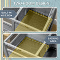 Load image into Gallery viewer, PawHut Tortoise Habitat with Shelf Storage, Tortoise Enclosure with Weather Protection, Tortoise Gift Accessory, Reptile Enclosure with Tray, Light Support Frame, Gray