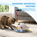 Load image into Gallery viewer, 4-in-1 Interactive Cat Toys for Indoor Cats Adult, Automatic Smart Sensing Kitten Toy with Spinning Butterfly, Shooting Feathers & Catnip Balls, Dual Power Mode for Boredom Relief