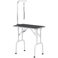 Load image into Gallery viewer, 32" Foldable Dog Grooming Table Pet Drying Beauty Table with 20-60cm Adjustable Arm, Rubber Top, Black