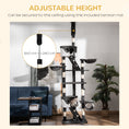 Load image into Gallery viewer, Floor to Ceiling Cat Tree, 240-260cm Adjustable Height Kitten Tower with Scratching Posts, Cat Houses, Ramps, Hammocks, Toy Balls, Tunnel for Indoor Use - White