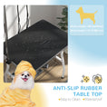 Charger l'image dans la visionneuse de la galerie, 35in Dog Grooming Table with Adjustable Arm, Foldable Pet Grooming Table with Mesh Tray, Two Nooses, Rubber Surface, 35" x 24" x 61", Black