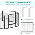 Load image into Gallery viewer, Dog Playpen, Wide 31.5"W Heavy-Duty Metal Puppy Play Pen, Pet Exercise Fences for Outside and Indoor, DIY Design with Door for Small Dogs, 12 Panels, 23.5"H