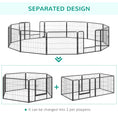 Load image into Gallery viewer, Dog Playpen, Wide 31.5"W Heavy-Duty Metal Puppy Play Pen, Pet Exercise Fences for Outside and Indoor, DIY Design with Door for Small Dogs, 12 Panels, 23.5"H