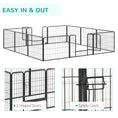 Load image into Gallery viewer, Dog Playpen, Wide 31.5"W Heavy-Duty Metal Puppy Play Pen, Pet Exercise Fences for Outside and Indoor, DIY Design with Door for Small Dogs, 12 Panels, 23.5"H