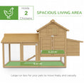 Load image into Gallery viewer, 59" Petite Chicken Coop Outdoor Poultry Enclosure with 2 Doors, Nesting Box, Natural