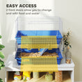 Load image into Gallery viewer, 28" 2-Tier Small Animal Cage with 2 Doors, Deep Base, Ramp, Dish & Bottle, Blue