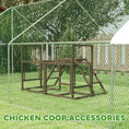 Load image into Gallery viewer, PawHut Chicken Activity Play Set, Chicken Coop Accessory with Multiple Chicken Perches, Swings, Ladders, Platform, Wooden Chicken Toys for 4-6 Chickens, Coffee