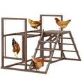Load image into Gallery viewer, PawHut Chicken Activity Play Set, Chicken Coop Accessory with Multiple Chicken Perches, Swings, Ladders, Platform, Wooden Chicken Toys for 4-6 Chickens, Coffee