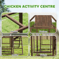 Load image into Gallery viewer, PawHut Chicken Activity Play Set, Chicken Coop Accessory with Multiple Chicken Perches, Swings, Ladders, Platform, Wooden Chicken Toys for 4-6 Chickens, Coffee