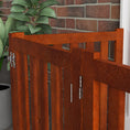 Load image into Gallery viewer, 23.5"H Foldable Dog Gate with Door, 4 Panels Freestanding Pet Gate Barriers Indoor with Support Feet, Puppy Fence for Small Dogs, Brown