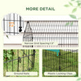 Load image into Gallery viewer, PawHut 73" L Metal Chicken Playpen, Small Animal Cage, Pet Playpen Yard Fence for Rabbits, Chinchillas with Roof for Indoor & Outdoor, 29.5" H, Green