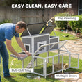 Load image into Gallery viewer, Wooden Rabbit Hutch, 2-Story Bunny Cage w/ Run, Waterproof & Openable Roof, Pull Out Tray and Ramp, Bunny Hutch for 1-2 Rabbits, Outdoor Use