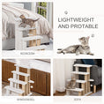 Load image into Gallery viewer, Pet Stair, Cat Tree with 4-step Climb Ladder, Scratching Posts, Platforms, Toy Ball, for Indoor Elderly Cats Kittens, White