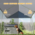 Gallery viewerに画像を読み込む, Outdoor Dog Kennel with Roof, Heavy Duty Galvanized Steel Dog Run Chain Link w/ Waterproof UV-Resistant Cover, Safety Lockable Latch System, 2.1' x 1.8' x 1.6'