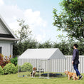 Gallery viewerに画像を読み込む, Outdoor Dog Kennel with Roof, Heavy Duty Galvanized Steel Dog Run Chain Link w/ Waterproof UV-Resistant Cover, Safety Lockable Latch System, 2.1' x 1.8' x 1.6'