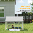 Gallery viewerに画像を読み込む, Outdoor Dog Kennel with Roof, Heavy Duty Galvanized Steel Dog Run Chain Link w/ Waterproof UV-Resistant Cover, Safety Lockable Latch System, 2.1' x 1.8' x 1.6'
