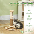 Load image into Gallery viewer, Cat Scratching Post, 49cm Cat Scratcher with Sisal Post, Interactive Track Ball Toy, Self Grooming Brush, Hanging Toy Ball, Feather, 5 in 1 Small Kitten Cat Scratch post, Oak Tone