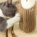 Load image into Gallery viewer, Cat Scratching Post, 49cm Cat Scratcher with Sisal Post, Interactive Track Ball Toy, Self Grooming Brush, Hanging Toy Ball, Feather, 5 in 1 Small Kitten Cat Scratch post, Oak Tone