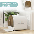 Load image into Gallery viewer, Enclosed Cat Litter Box with Lid & Drawer, Kitty Litter Box Toilet with Mat for Anti-Leakage, Includes Scoop & Deodorant Bag, Easy Clean & Odor Control, White