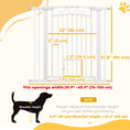 Load image into Gallery viewer, Dog Gate, Walk Through Pet Gate with Small Pet Door, Auto Close, for Doorways, House, Stair, 2 Extension Kits, Pressure Mount Kit, 30"-41" W x 38" H