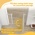 Load image into Gallery viewer, Dog Gate, Walk Through Pet Gate with Small Pet Door, Auto Close, for Doorways, House, Stair, 2 Extension Kits, Pressure Mount Kit, 30"-41" W x 38" H