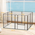 Load image into Gallery viewer, Dog Pen, 8 Panel Puppy Pen, Steel Dog Playpen, for Medium Breeds, 80cm Tall, Black