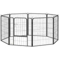 Load image into Gallery viewer, Dog Pen, 8 Panel Puppy Pen, Steel Dog Playpen, for Medium Breeds, 80cm Tall, Black