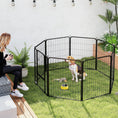 Load image into Gallery viewer, Dog Pen, 8 Panel Puppy Pen, Steel Dog Playpen, for Medium Breeds, 80cm Tall, Black