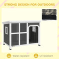 Load image into Gallery viewer, Outdoor Dog Kennel, Wooden Dog House Shelter with Asphalt Openable Top, Removable Floor, Clear Front Panel, Curtain, Windows, for Small, Medium Puppies, 90 x 62 x 71cm, Light Grey
